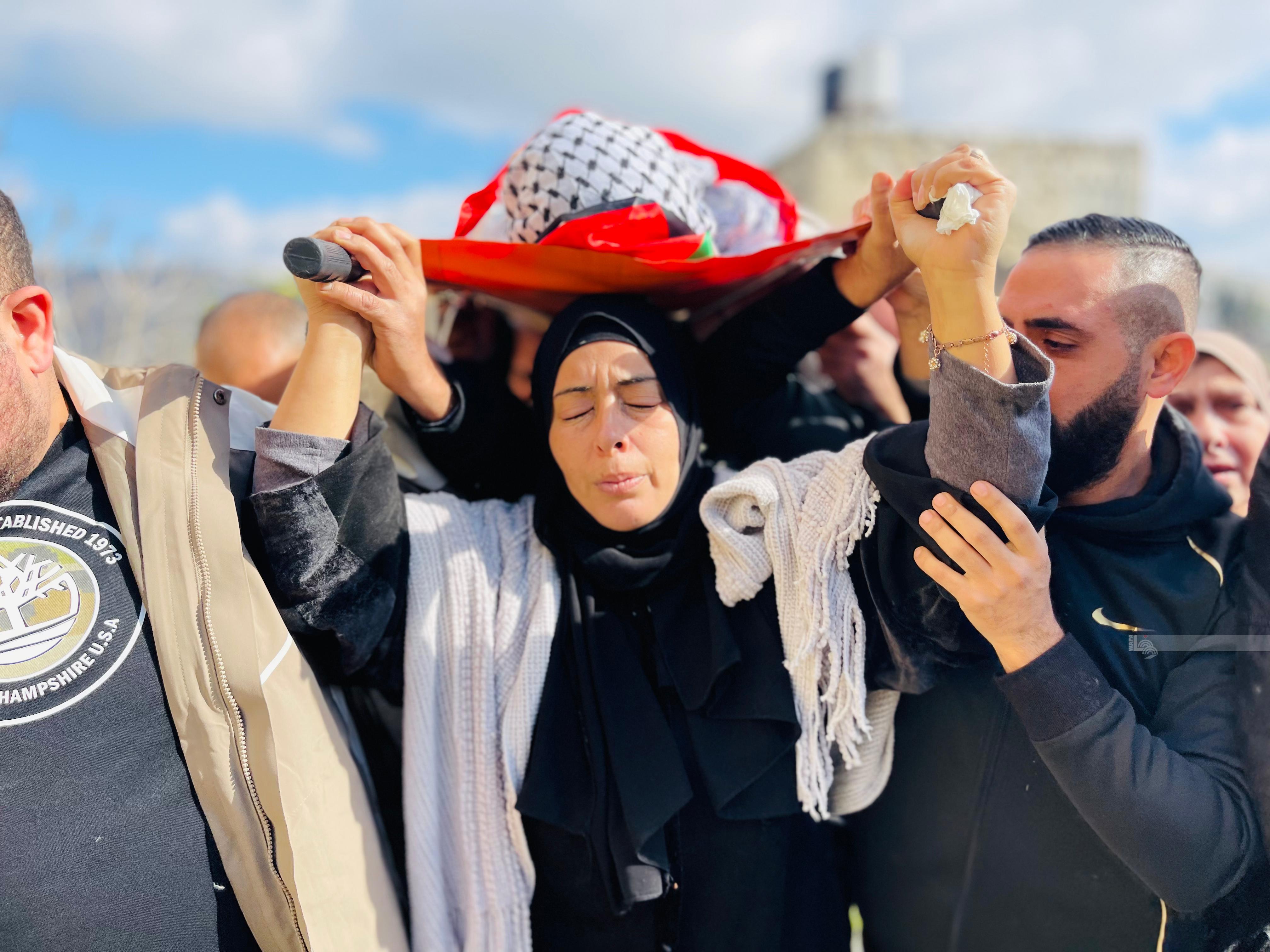 جانب من وداع الطفل الشهيد أحمد جزر